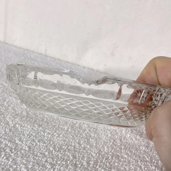 Vintage Clear Glass Ashtray Trinket  Dish - Picture 2 of 10